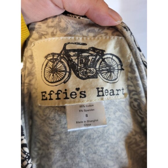 Effies Heart Size S Sleeveless Black & White Geometric Design Dress - Picture 6 of 6